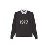 Essentials 1977 Collection SS22 Rugby Print Long Sleeve Polo Men Tops Iron-Black FOG-SS22-123