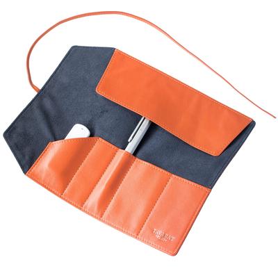 Карандаш подлинный люксовый ролл-ручка серии Flat [Tabarat] мужской чехол, кожа, унисекс, чехол, (оранжевый)
