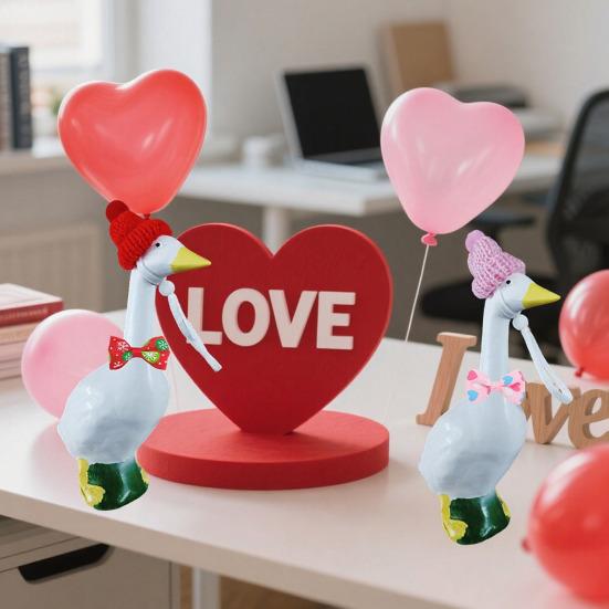 Рождественский наряд для настольного гуся, наряд для 7-дюймовой статуэтки гуся, 8 праздничных дизайнов, вязаная шапка и бант для дома, офиса, рабочего стола, праздничные украшения