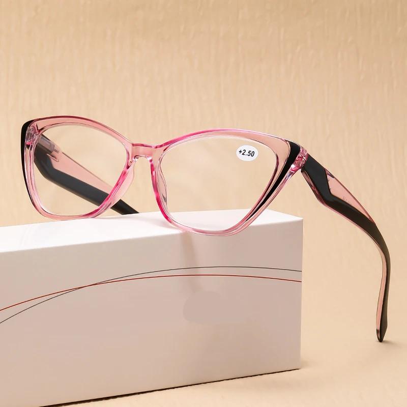 Модные HD очки для чтения для женщин и мужчин, винтажная оправа «кошачий глаз», очки для дальнозоркости, новый стиль, очки с диоптриями плюс для леди