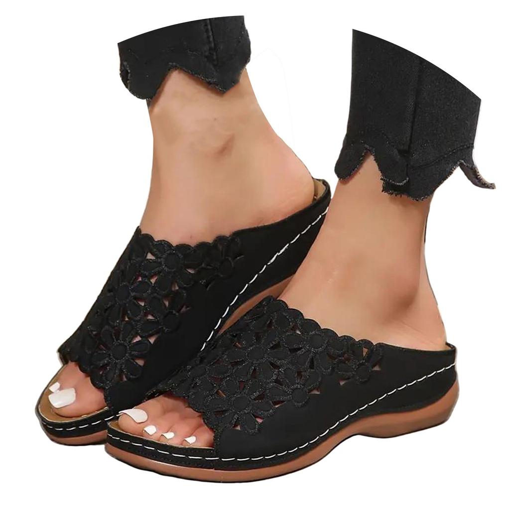 Летние сандалии женские 2025 года на танкетке женские сандалии с поддержкой свода стопы удобные сандалии женские сандалии пляжная обувь