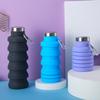 Platinum Silicone Sports Bottle Large Capacity Outdoor Portable Retractable Water Bottle Silicone Folding Cups