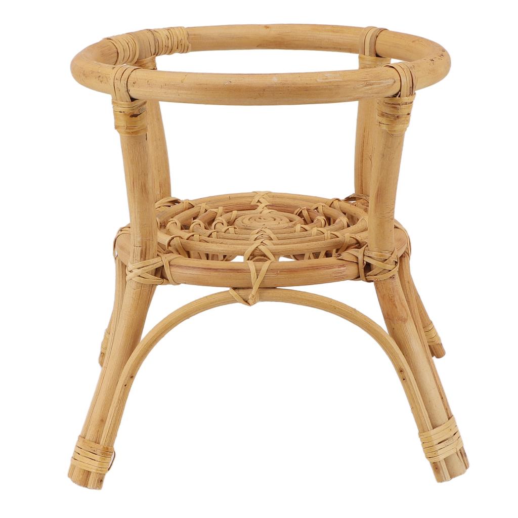 Plant Stand Flower Pot Rack Rattan Minimalist Stable 9.4in Diameter Planter Holder for Indoor