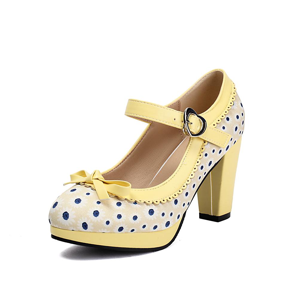 Модные весенние новые туфли Лолита Женские оксфорды Милые туфли на высоком каблуке Ретро винтажные туфли для женщин Мэри Джейн Круглый носок с ремешком на щиколотке