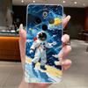 Чехол для Vivo iQOO Z10 Y300 Pro 5G Чехол Эстетичный Модный Милый Кот Астронавт Мягкий Силикон Задняя Крышка Прозрачный Чехол для Телефона