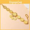 Alloy Luxury Gold Coin Anklet Women Fashion Accessory With Tassel Dangle Design