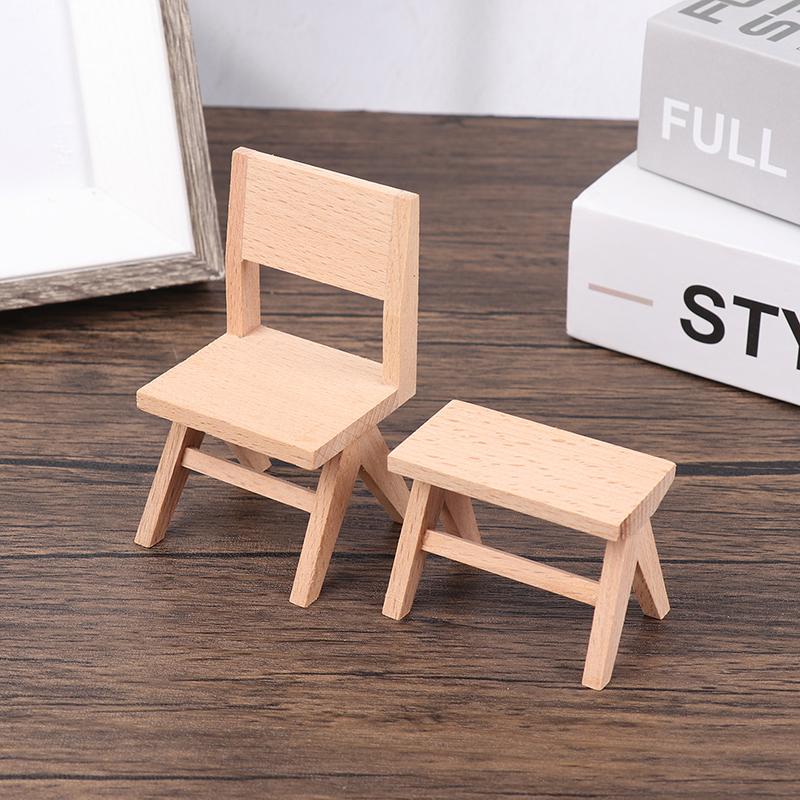 1:12 Миниатюрный кукольный домик в европейском стиле Обеденный стол Стул Скамья Кресло Мебель Модель Декор Игрушка Кукольный Дом Аксессуары