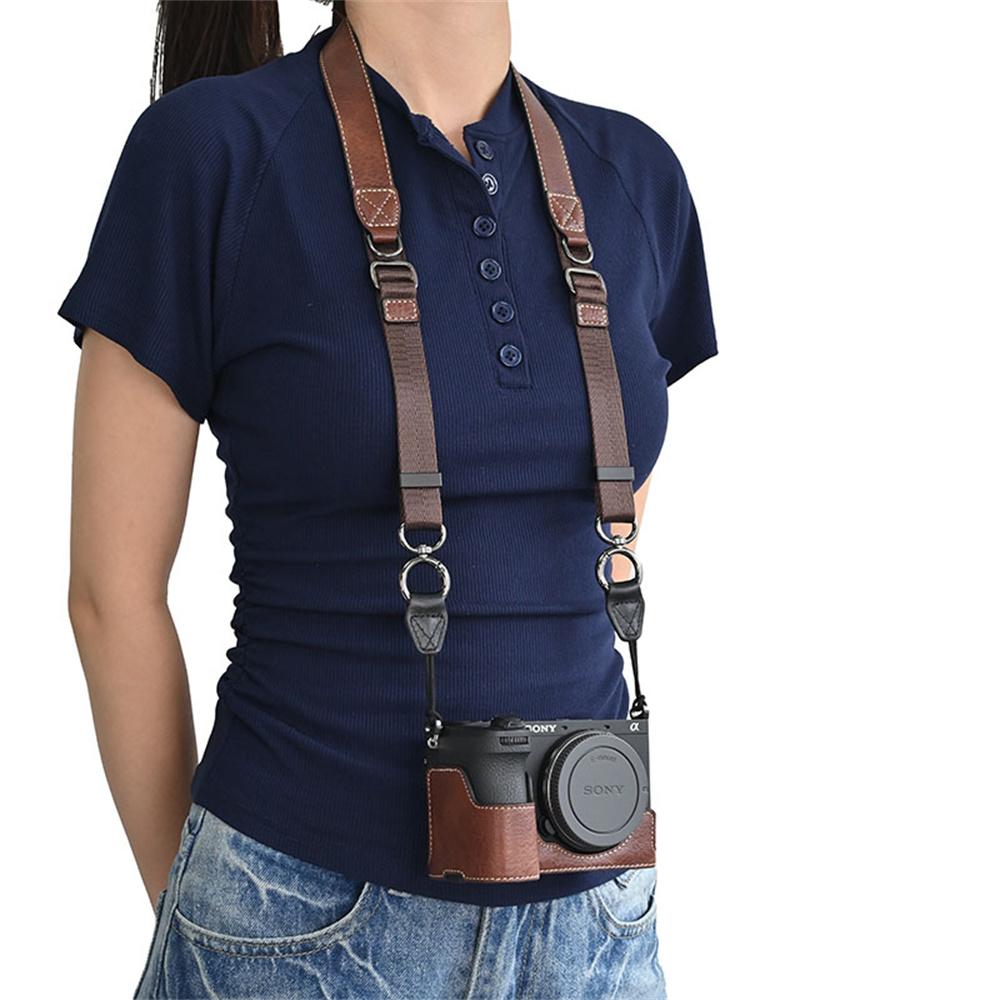 Получехол для камеры из ПУ кожи личи для Canon EOS R50V R50 R100 R8 R10 R5 R5II R6 R6II 200D 200DII SX70HS, чехол с плечевым ремнем