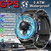 Новые Военные GPS Умные Часы Мужские Офлайн Карта Батарея 860 мАч Память 4 ГБ Водонепроницаемость 5 ATM Плавание Сапфировый Экран Умные Часы