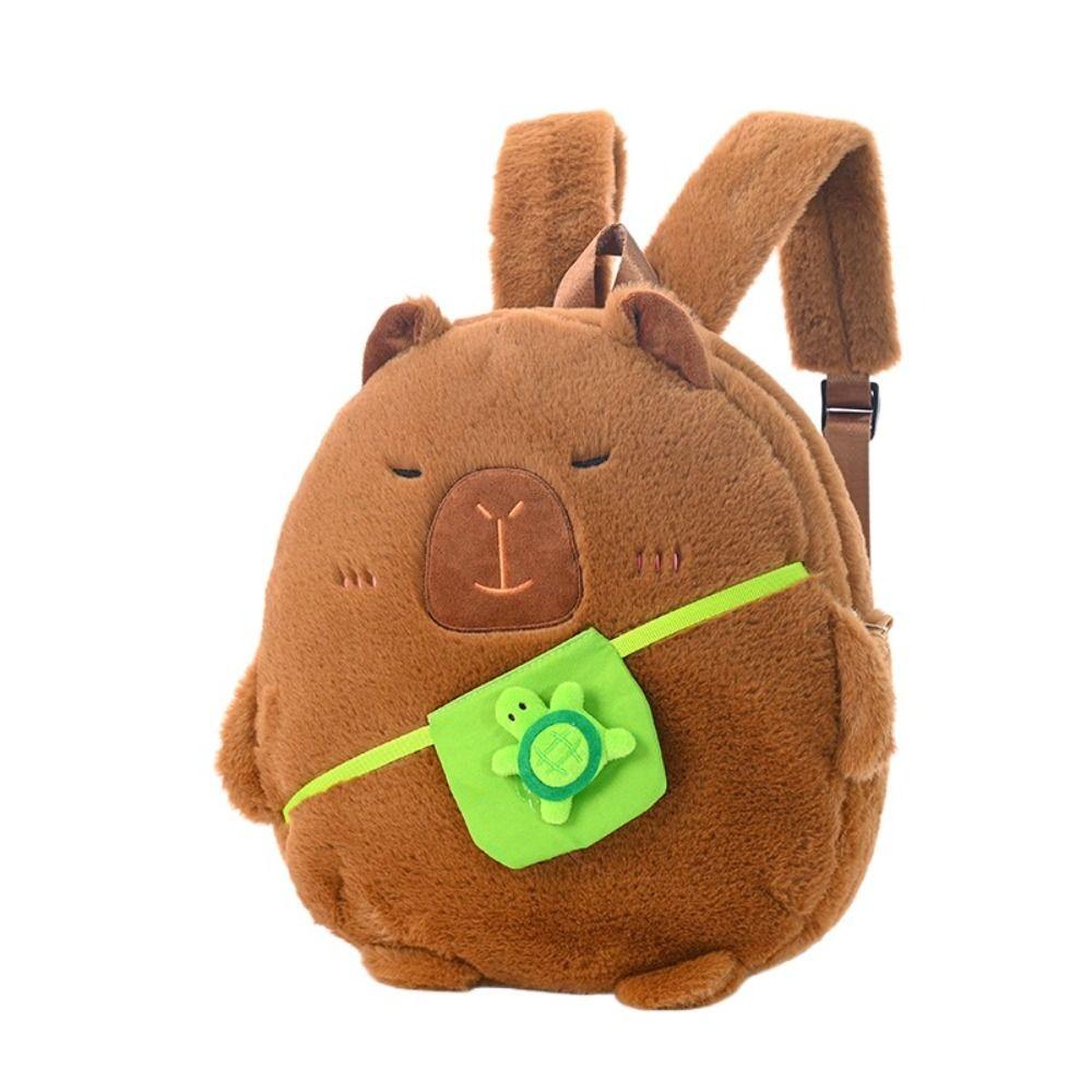 Хранение Капибара плюшевая игрушка рюкзак большой емкости Капибала плюшевая школьная сумка детские игровые принадлежности