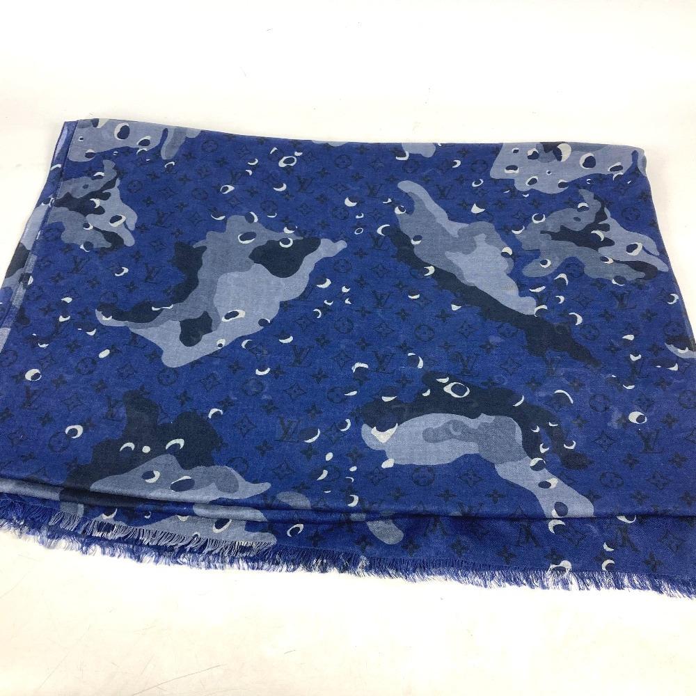 Louis Vuitton MP2546 Monogram camouflage Stole / Shawl Fringe scarf