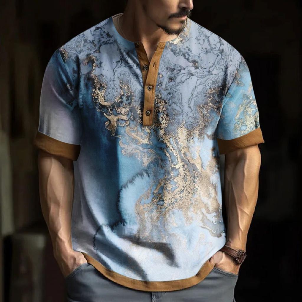 Men's Short Sleeve Graphic And Embroidered Fashion T-Shirt Spring And Summer Short Sleeve Printed