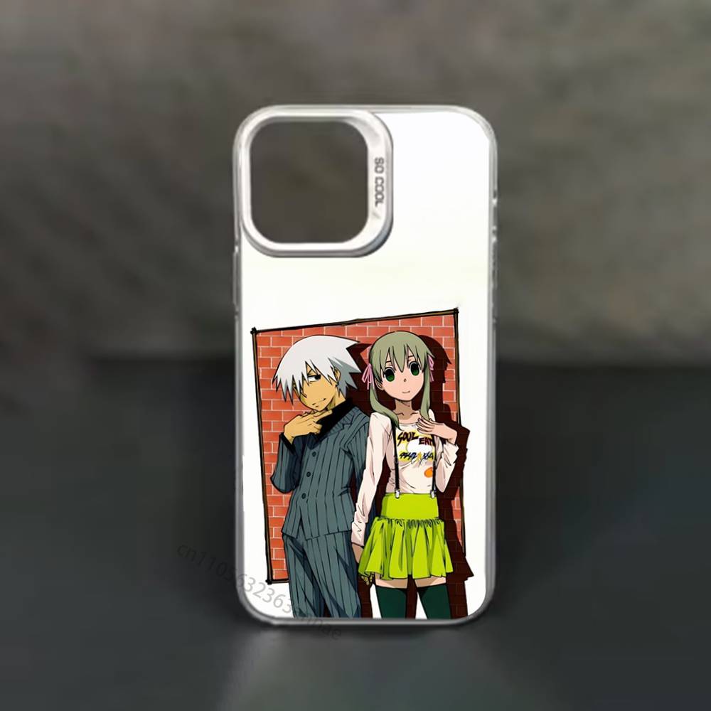 S-Soul Eater Anime Phone Case For iPhone 17,16,15,14,13,12,11,Pro,Max,Plus,Mini,X,XS,XR,8,S,SE Soft Black Case