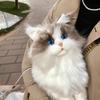 Реалистичная плюшевая игрушка кошка Мягкая имитация куклы-кошки Детский подарок Компаньон для пожилых Любовь Милый питомец Моделирующая кукла