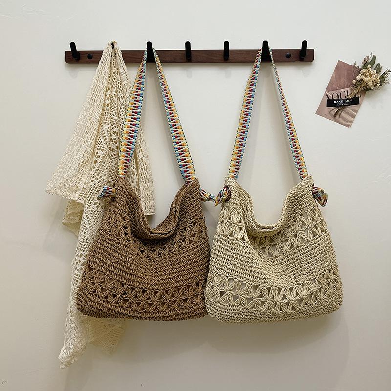 Праздничный стиль выход плетеная сумка женская новая темпераментная простая сумка на плечо иностранный стиль универсальная пляжная сумка