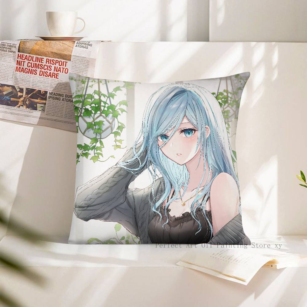 Hinomori Shizuku Animation Game Pillow Case Fashion Square Pillowcase Bedroom Sofa Room Ins Decoration Leisure