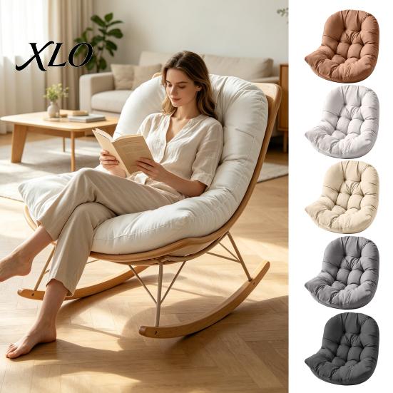 Patio Swing Replacement Pad Egg Chair Cushion with Back Support, Hanging Ties, Waterproof Seat for Chairs All Weather Outdoor