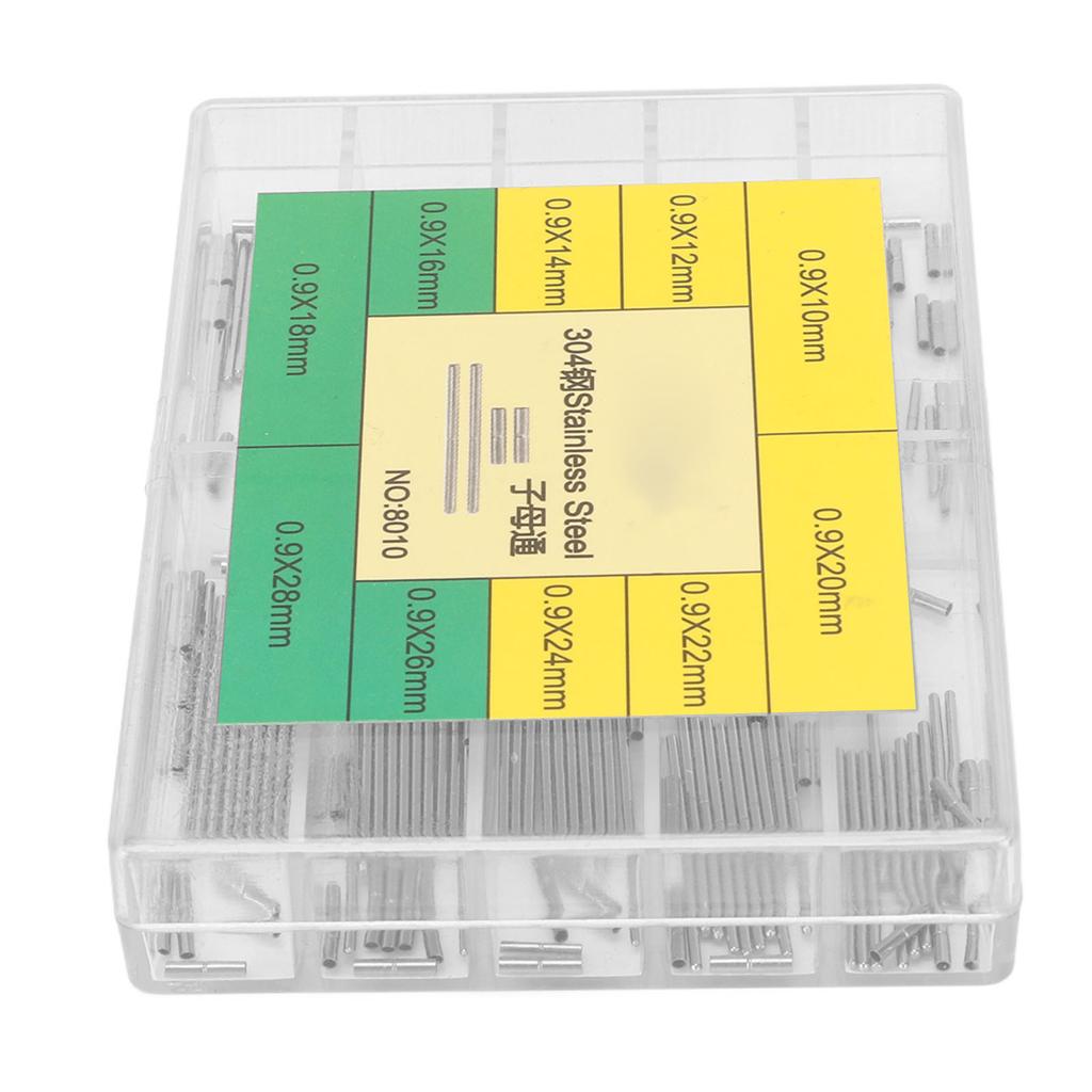 Watch Notched Tubes and Pins Set Watch Band Strap Tube Pin Assortment Kit Repair Accessory for