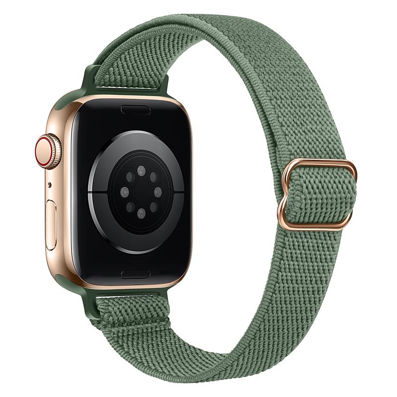 Тонкий ремешок для резинки для волос для Apple, ремешок для часов 40 мм, 44 мм, 38 мм, 42 мм, эластичный нейлоновый браслет-петля соло для iWatch 3, 4, 5, 6 se 7, 45 мм, 41 мм