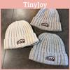 Knitted Unisex Warmth Beanie Hat With Letter Embroidery For Autumn Wear Winter