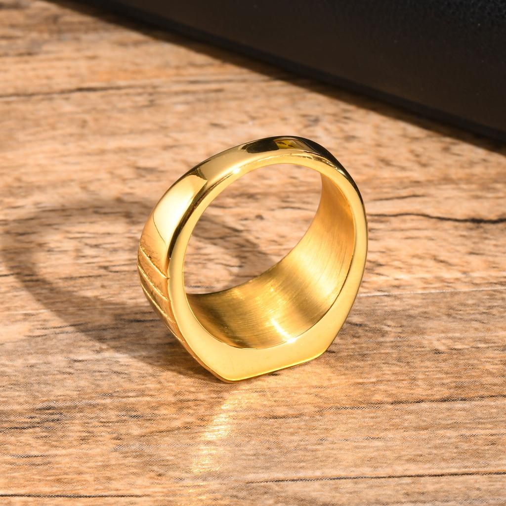 Vnox 10 мм кольцо-печатка для мужчин и женщин, черное квадратное кольцо с верхом из оникса, позолоченное унисекс кольцо из нержавеющей стали, эффектное украшение