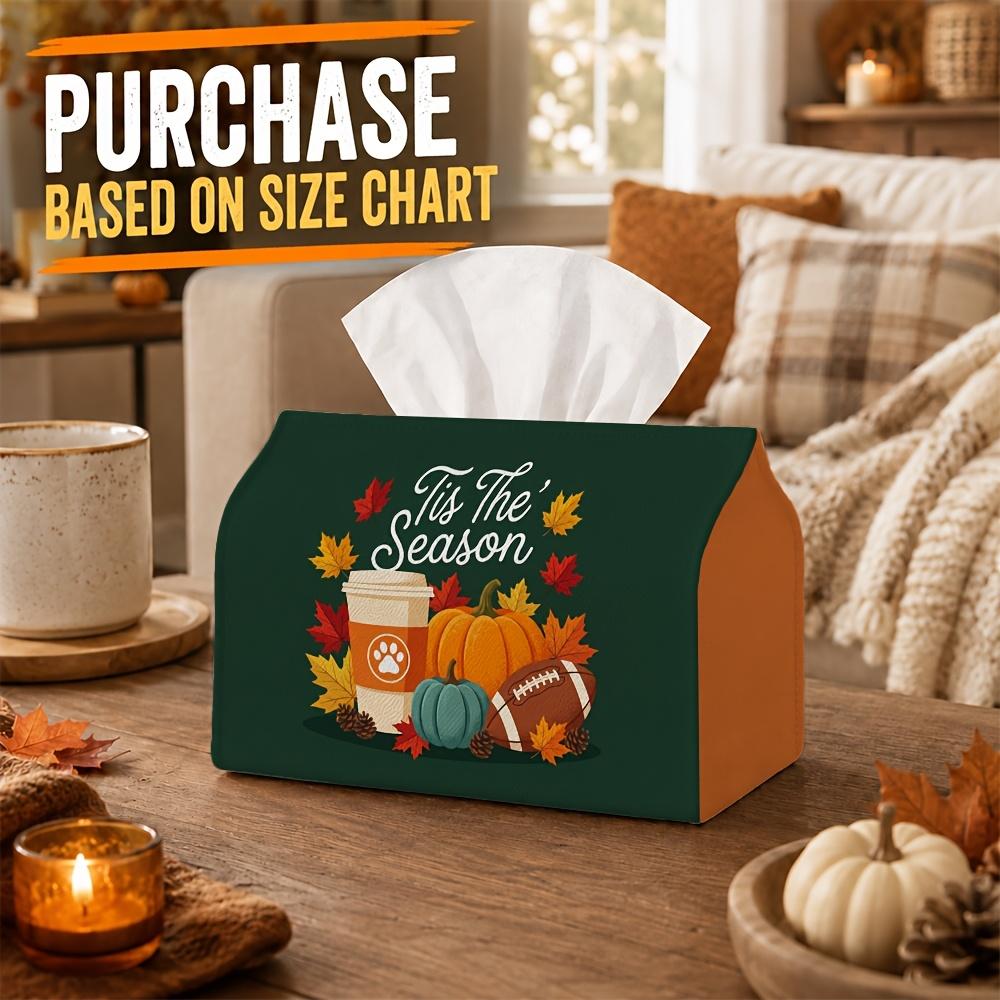 1pc American Sporting Life Tissue Box | Multi-functional Fall Napkin Dispenser, Available Suitable for Home, Thanksgiving Parties,Football Coffee Cup