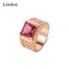 Классическое кольцо Lindon из медного сплава с цирконом, женские ювелирные изделия, свадебный подарок, вечеринка