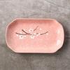 12-inch cut corner plate - pink