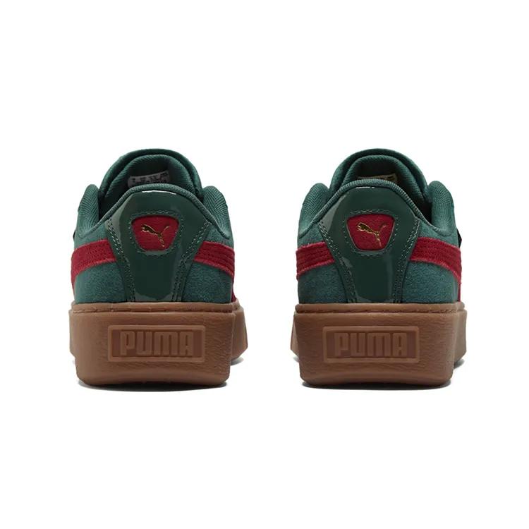 PUMA Platform Velvet Sneakers Green Women's (Unisex) Skate Shoes 373935 03