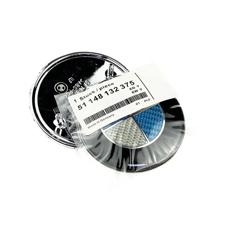 For BMW Hot 2025 45/74/82mm Car Front Hood Emblem for E30 E38 E39 E46 E60 E61 X1 X3 X4 X5 X6 E70 X5 Rear Trunk Badge Steering Wh