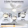 40W Socket Ceiling Fan with Light 20.5in E27 Screw Ceiling Fans with Remote Dimming Function For Bedroom Kitchen Study Garage