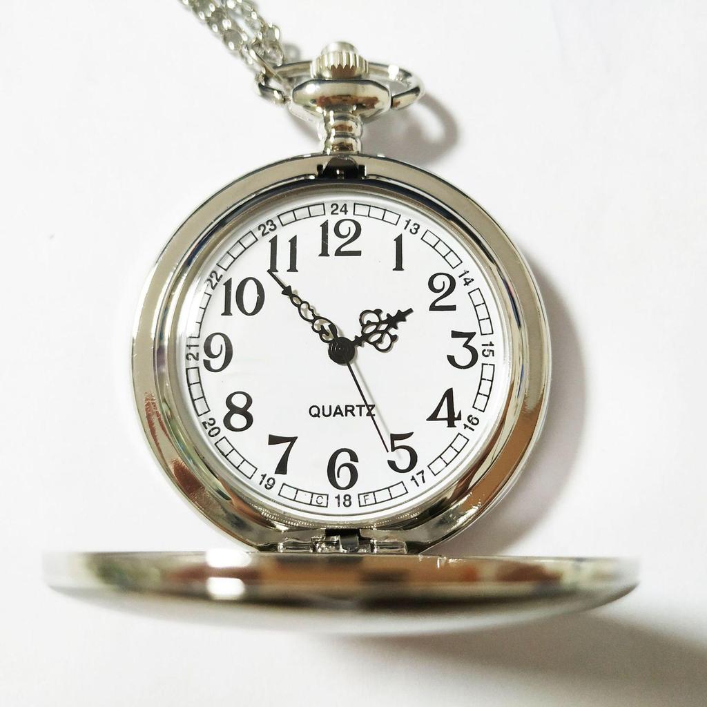 Карманные часы из вольфрамовой стали в антикварном стиле с арабскими цифрами, полированный откидной дизайн, доступны в 4 цветах