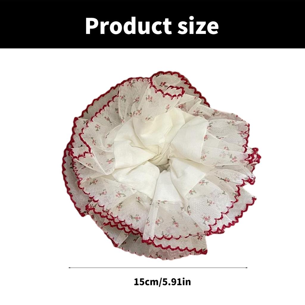 Lace Hair Scrunchies Thick Oversized Hair Scrunchy Elegant Hair Rope Scrunchy Women Ponytail Holder
