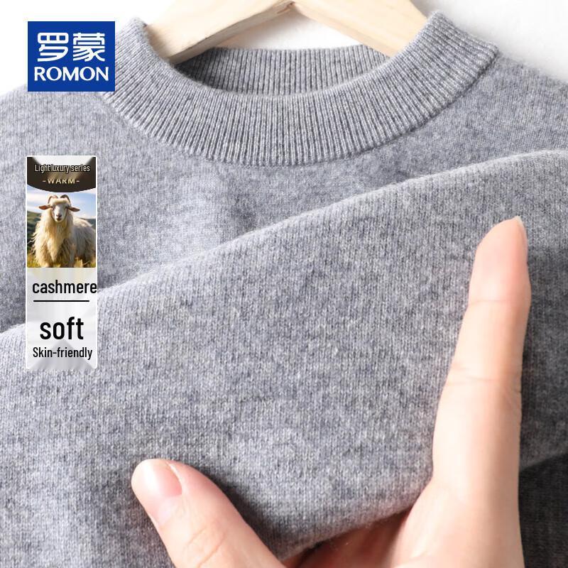 ROMON Мужской пуловер с круглым вырезом из смесового кашемира