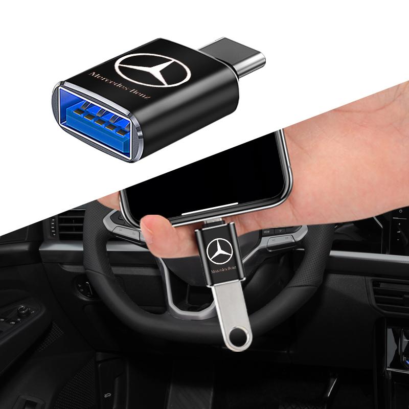 1 шт. Автомобильный USB Type C кабель-конвертер Адаптер для зарядки Автоаксессуары для Mercedes Benz AMG W205 W204 W203 W211 GLC GLE CLA W212 W213 W201 W210 W124