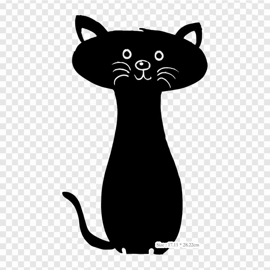 Black Cat Cat Desktop Wallpaper Iron On Heat Transfer Printing Vinyl Patches Sticker for Clothes DIY Appliques Washable Patches