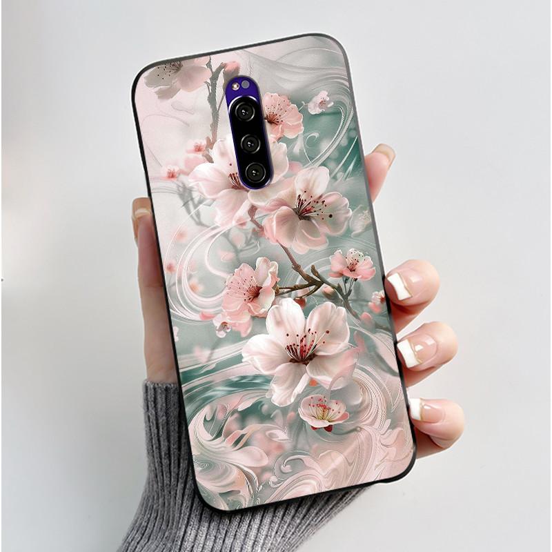 Милый Чехол Для Sony Xperia 1 / Xperia XZ4 Fundas Печатный Корпус Защитная Крышка Мягкий Силикон Мультяшный Черный Корпус Capa Coque
