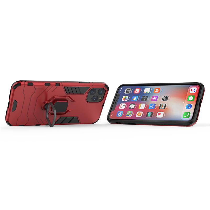 Противоударный чехол для iPhone 11/11 Pro Max Черная Пантера с кольцом-держателем для автомобиля