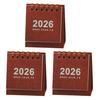 2026 Mini Desk Calendar Jan.2026-Dec.2026 12 Monthly Planner Small Standing Flip Calendar with Twin-Wire Binding for Home Office