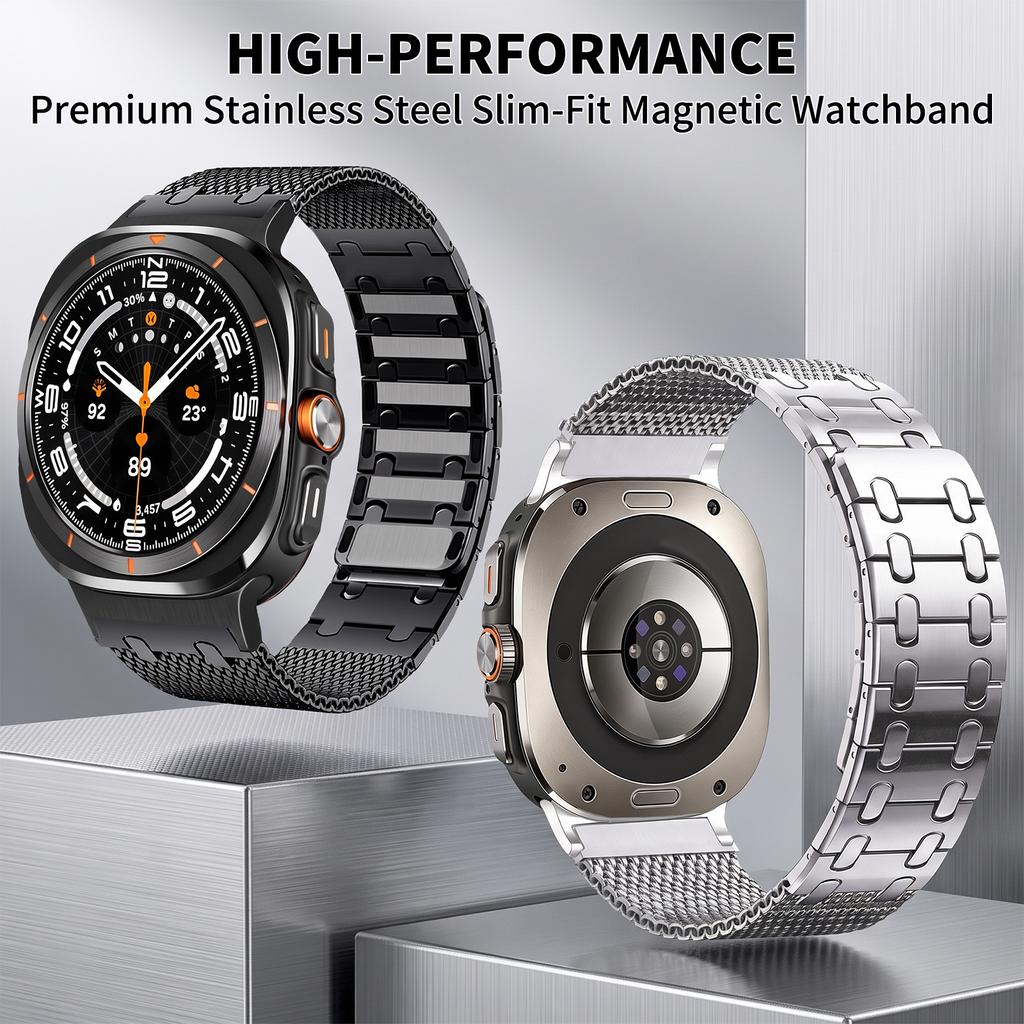 Магнитные ремешки Замена браслета Нержавеющая сталь для Samsung Galaxy Watch Ultra 2 Ремешки для Galaxy Watch 9 8 Classic