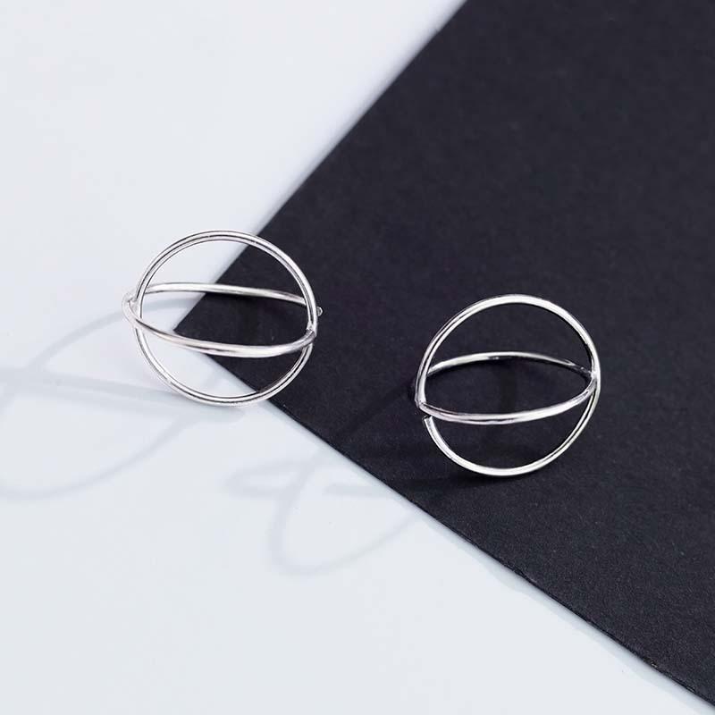 Минималистичные серьги-линии, школьная мода, универсальные, для通勤, холодный стиль, геометрические серьги-шарики