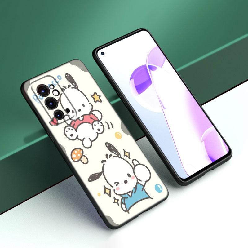 Мультяшный милый черный силиконовый чехол для телефона Pochacco для OnePlus 9 10 11 12 ACE 2V Pro 9RT 10T 10R Nord CE 2 3 Lite N10 N20 N30 5G