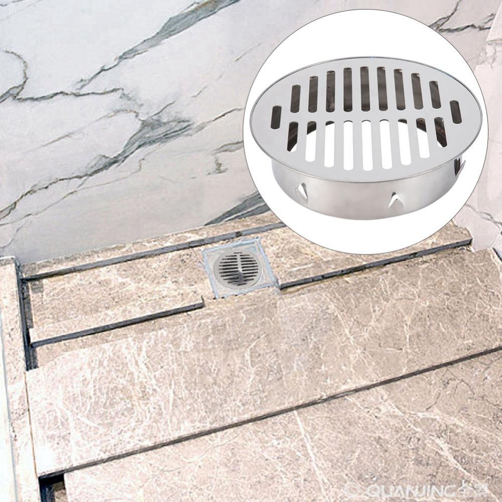 Round Shape Floor Drain Cover Adjustable Clamp Grate Cover Weather Resistant Drain Strainer Patios