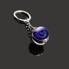 Spherical Luminous Crystal Zodiac Keychain - Virgo & Leo