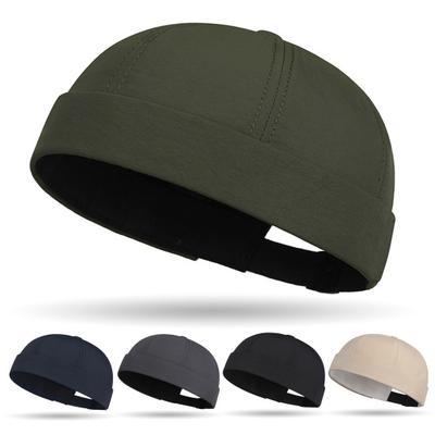 Шапка-бини без полей для мужчин, быстросохнущая, дышащая, докерская шапка
