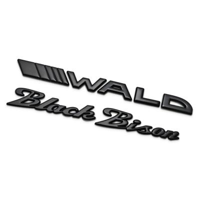 3D хромированный черный логотип Bison Wald, эмблема автомобиля, декор, значок багажника, наклейки для стайлинга автомобиля, наклейка, подходящая для Benz Auto