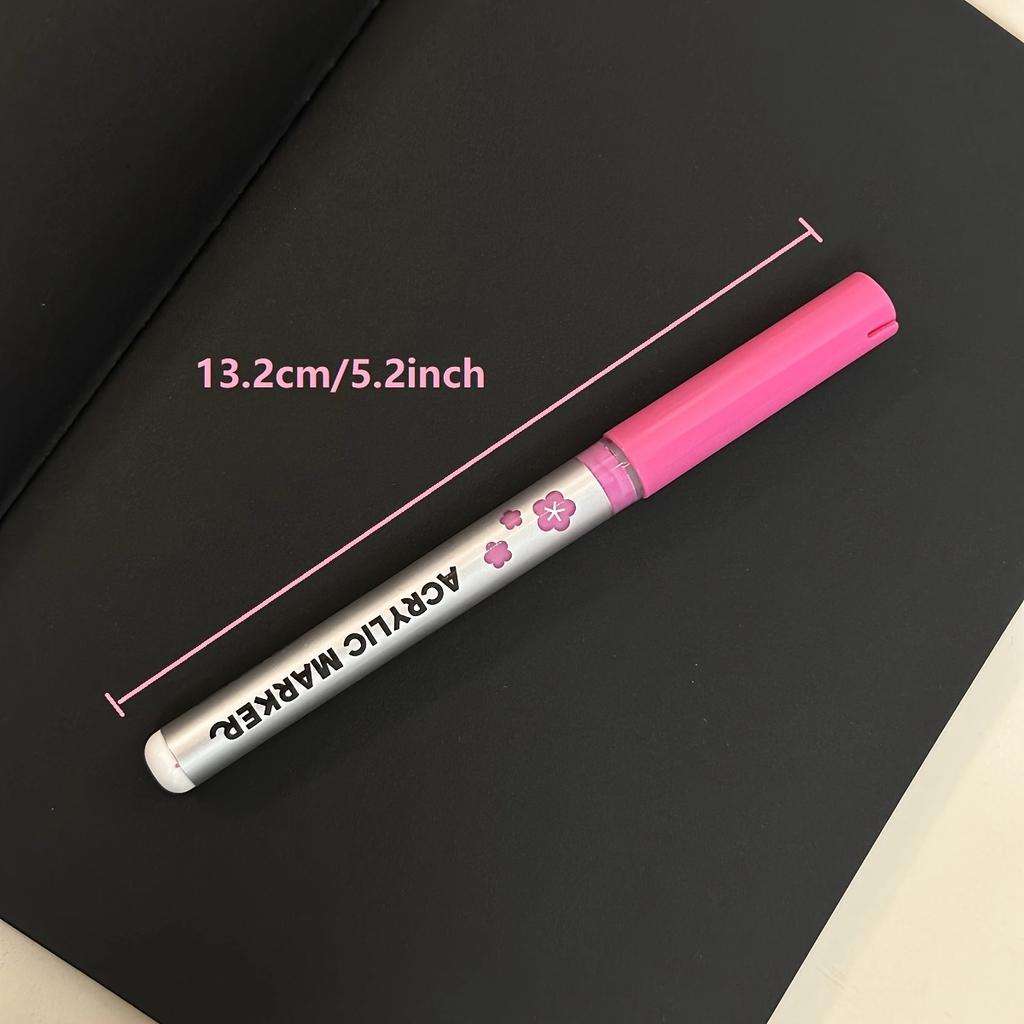 48 цветов Прямые Жидкие Акриловые Маркеры с Мягким Кисточным Наконечником - Не растекаются, Наслаиваемые, для Ткани, Холста, Камня