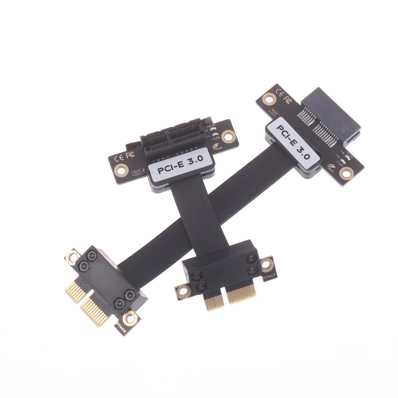Pcie 3.0 X1 Riser Cable 90° Right Angle Extension Cable High-Speed Pci Express 1X Riser Card Ribbon Extender