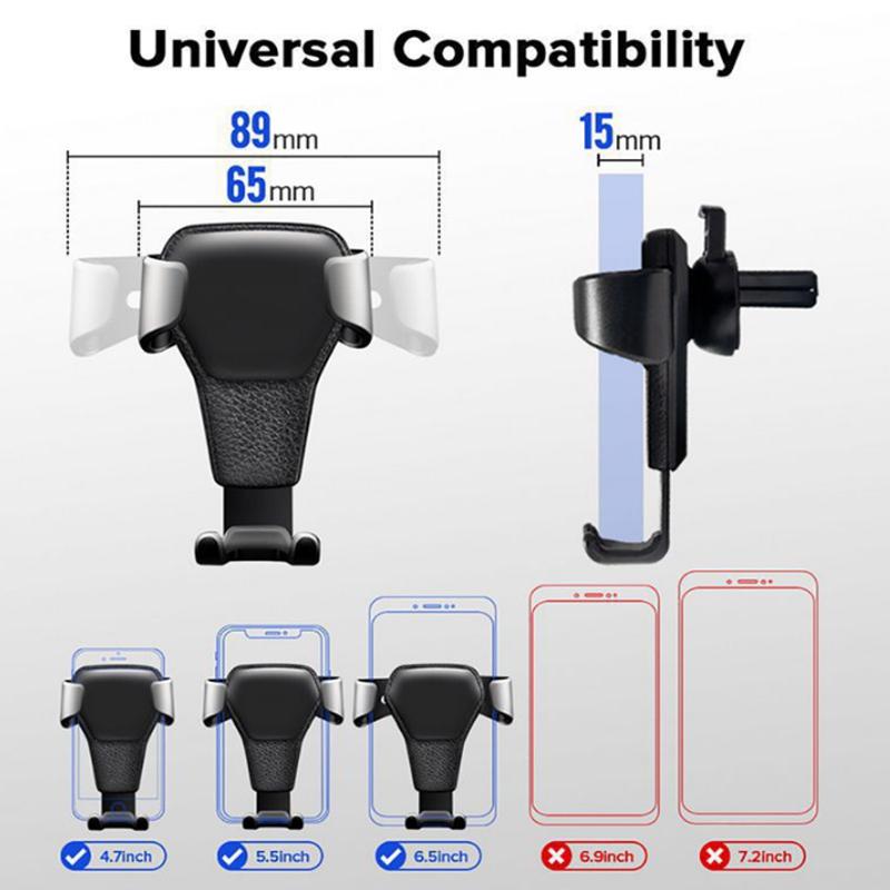 Universal Gravity Auto Phone Holder Car Air Vent Clip Mount Mobile Phone Holder CellPhone Stand Support For iPhone 14 For Xiaomi