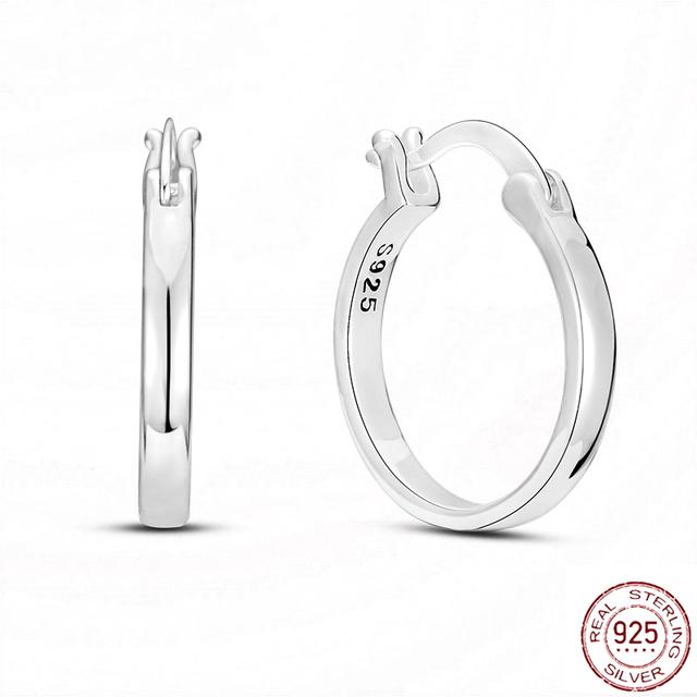 Серьги из стерлингового серебра 925 пробы, настоящее большое сердце, циркон, круглые серьги-кольца для женщин, модные серебряные серьги, ювелирные изделия, подарок